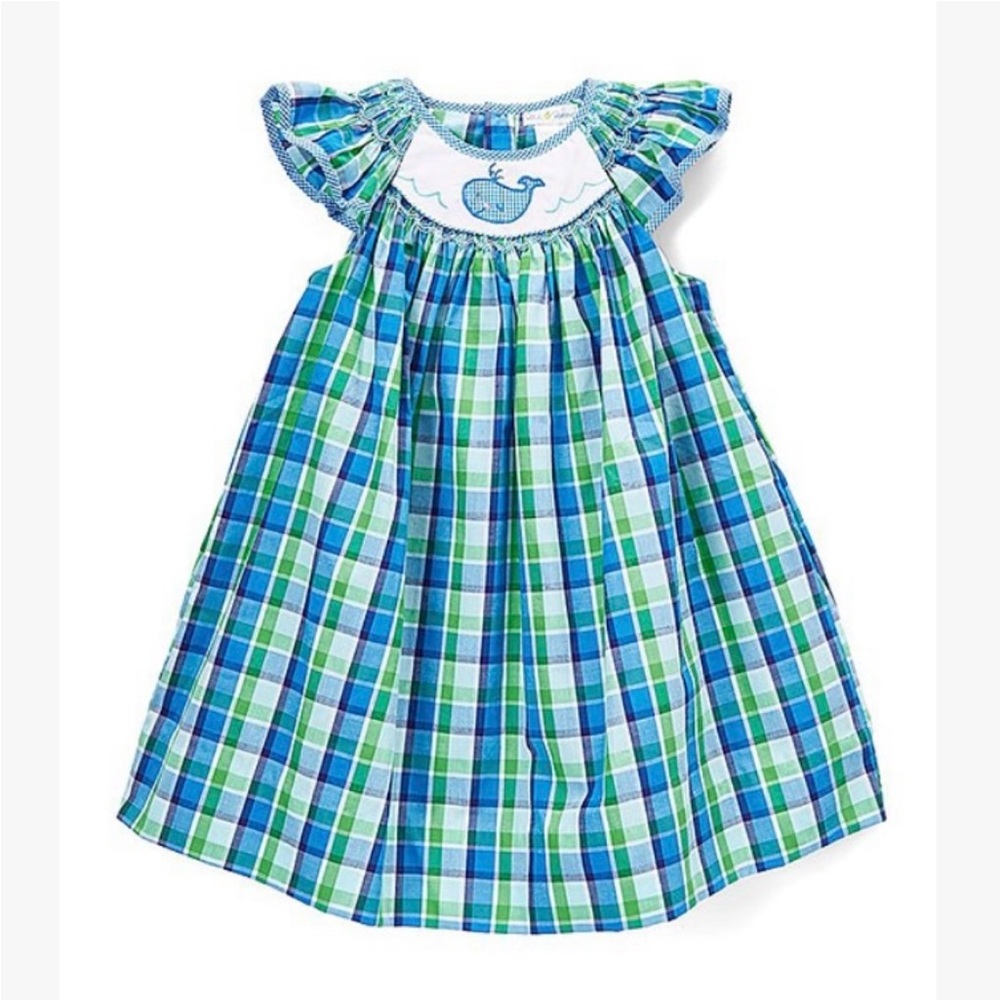 - Petit Pomme plaid dress
